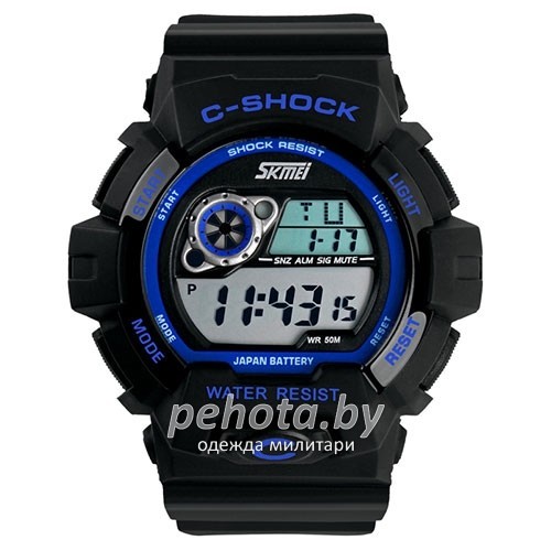 Часы милитари C-Shock Black Blue | SKMEI фото 1