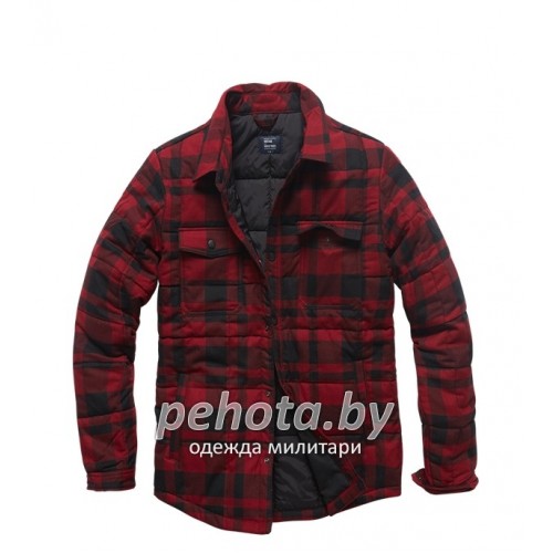 Куртка Squared padded 3028 Red check | Vintage Industries фото 1