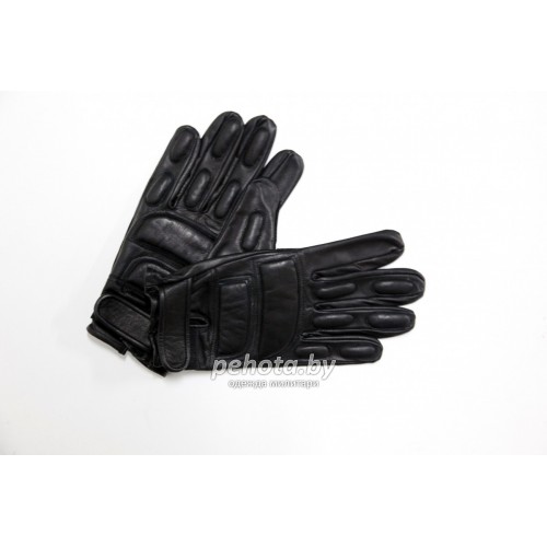 Перчатки кожаные Swat Black | Gloves фото 1