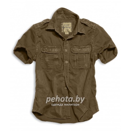 Рубашка 1/2 Raw Vintage Shirt Brown | Surplus фото 1