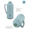 Термос Питьевой со стеклянной колбой 1700мл 1010-1700-CN голубой | Арктика фото 6