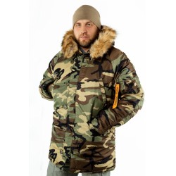 Камуфляжная зимняя куртка Аляска HUSKY Camo/Olive | Nord Denali