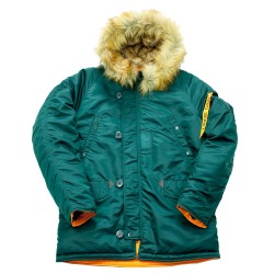 Куртка Аляска Husky короткая Dark Petrol/orange | Nord Denali