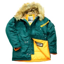 Куртка Аляска Husky короткая Dark Petrol/orange | Nord Denali