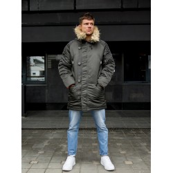 Куртка Аляска HUSKY Long Beluga/Orange | Apolloget