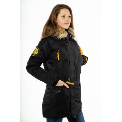 Куртка Аляска женская WMN Black/Yellow | Apolloget