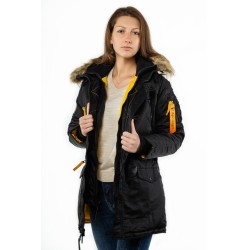 Куртка Аляска женская WMN Black/Yellow | Apolloget