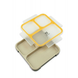 Ланч-бокс с отделениями на 0.8л 033-800 Черный/Желтый | Арктика