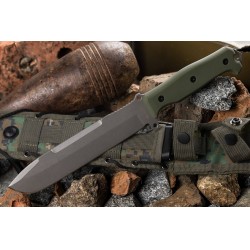 Нож Survivalist X AUS-8 StoneWash Green | Kizlyar Supreme