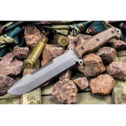 Нож Survivalist X AUS-8 StoneWash Walnut | Kizlyar Supreme