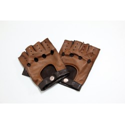 Перчатки беспалые кожаные Motor brown | Gloves