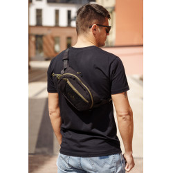 Поясная сумка Bandicoot Black/Olive green | Army stroll