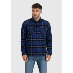 Рубашка Sem flannel 23104 kobalt check-Sem | Vintage Industries