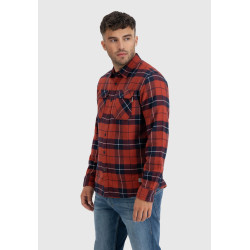 Рубашка Sem flannel 23104 orange check-Sem | Vintage Industries