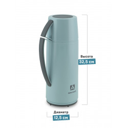 Термос Питьевой со стеклянной колбой 1700мл 1010-1700-CN голубой | Арктика