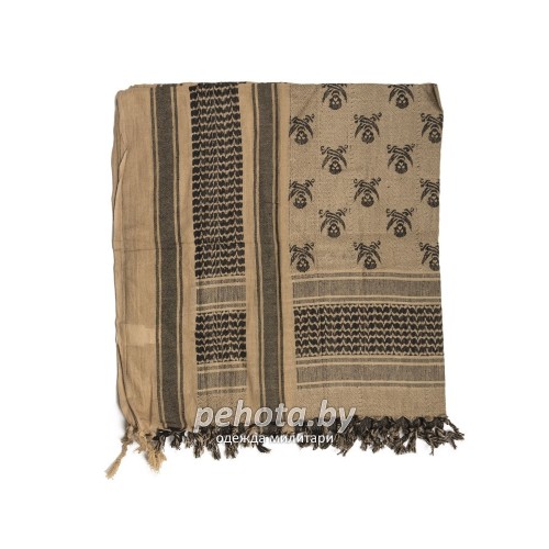 Арафатка Шемаг Skull койот-черный | Mil-tec фото 2