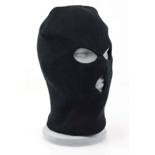Балаклава трех-точечная мелко вязанная Black | Mil-tec фото 3
