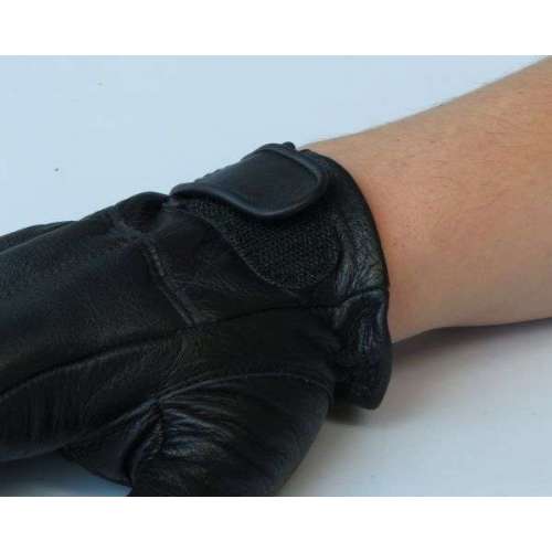 Перчатки тактические кожаные без пальцев DEFENDER Black | Mil-tec фото 3