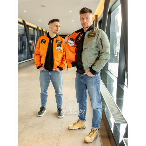 Бомбер двухсторонний PILOT Olive/Orange | Nord Denali фото 6