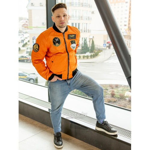 Бомбер двухсторонний PILOT Olive/Orange | Nord Denali фото 9
