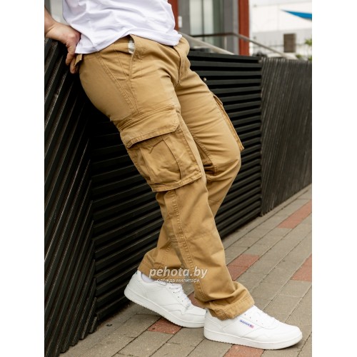 Брюки Vintage Cargo Beige | Abercrombie & Fitch фото 4