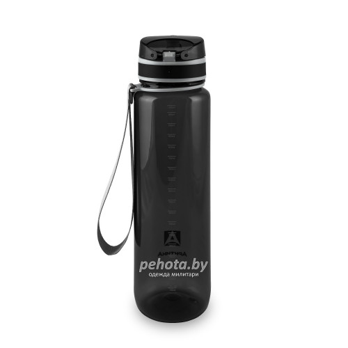 Бутылка для воды 1000мл 720-1000 Чёрная прозрачная | Арктика фото 2