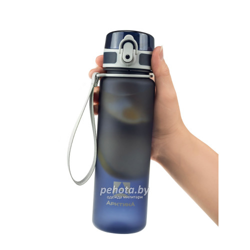 Бутылка для воды 1000мл 720-1000 синяя матовая | Арктика фото 4