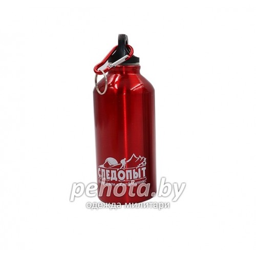 Бутылка питьевая с карабином 400 мл Red | Следопыт фото 2