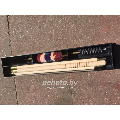 Чистящий набор 12 калибра в коробке деревянный шомпол | ADVANCE фото 3