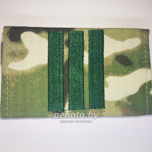 Фальш-погоны Сержант вышитый зеленым Multicam | РБ фото 1