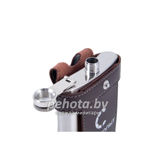 Фляжка Flage в кожаном чехле с тиснением 260мл PF-BD-F15 | Следопыт фото 3