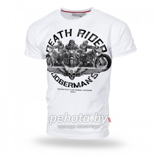 Футболка Death Rides White TS166 | Dobermans Aggressive фото 1