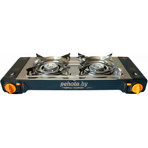 Газовая плита TWIN-HIT TW-850 двухкомфорочная с переходником | Tourist фото 2