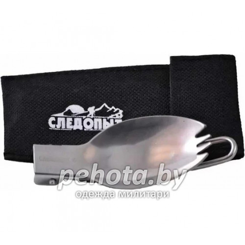 Ложка-вилка складная походная PF-CWS-P33 в чехле | Следопыт фото 2