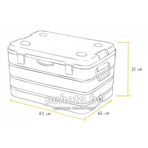 Изотермический контейнер 2000-60 Аквамарин | Арктика фото 2