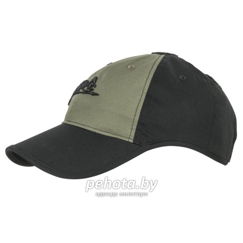 Кепка Logo Cap Black/Olive Green | Helikon-Tex фото 4