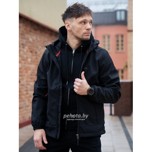 Куртка Jedd Soft Shell 30122 Black | Vintage Industries фото 1