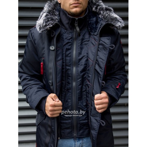 Куртка Аляска Arktik Fleece Night Sky/Red | Apolloget фото 16