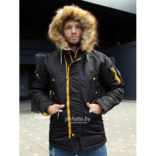 Куртка Аляска HUSKY Compass Black/Yellow | Nord Denali фото 14