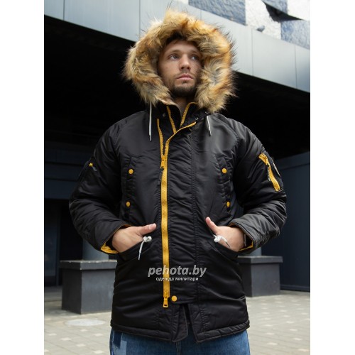 Куртка Аляска HUSKY Compass Black/Yellow | Nord Denali фото 15