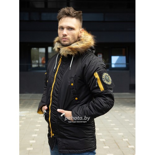 Куртка Аляска HUSKY Compass Black/Yellow | Nord Denali фото 2