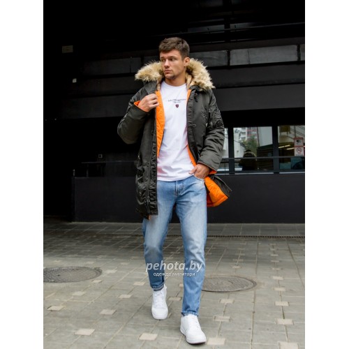 Куртка Аляска HUSKY Long Beluga/Orange | Apolloget фото 4