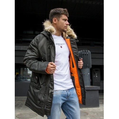 Куртка Аляска HUSKY Long Beluga/Orange | Apolloget фото 3