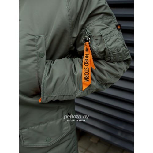 Куртка Аляска HUSKY Olive/Orange | Nord Storm фото 14