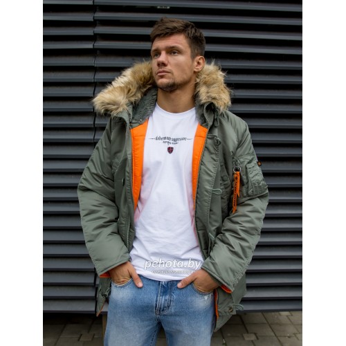 Куртка Аляска HUSKY Olive/Orange | Nord Storm фото 7