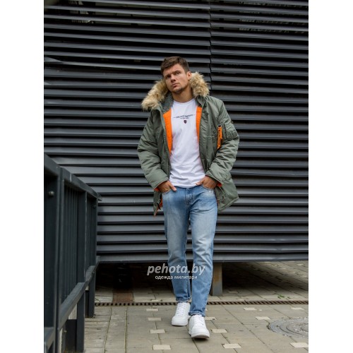 Куртка Аляска HUSKY Olive/Orange | Nord Storm фото 3
