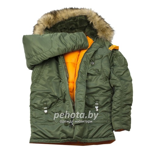 Куртка Аляска MARSHAL RIFLE GREEN/ORANGE | Nord Denali фото 2
