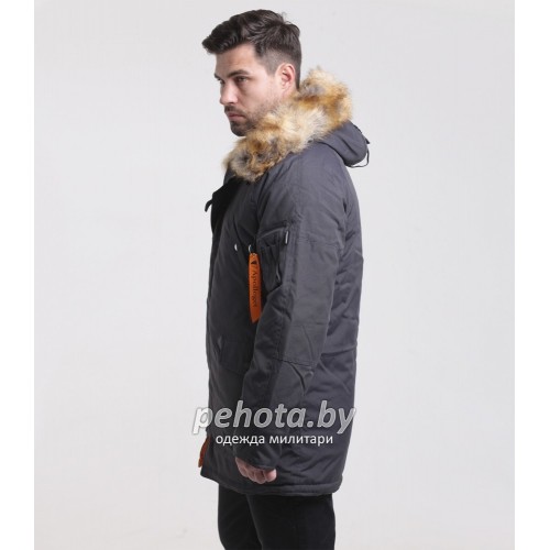 Куртка Аляска OXFORD Grey Black/Orange | Apolloget фото 4