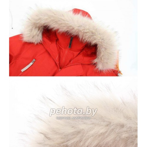 Куртка Аляска женская OXFORD Simple Red / White Grey | Apolloget фото 3