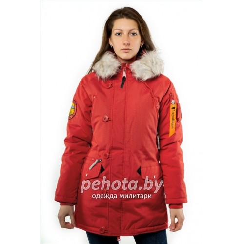 Куртка Аляска женская OXFORD Simple Red / White Grey | Apolloget фото 1